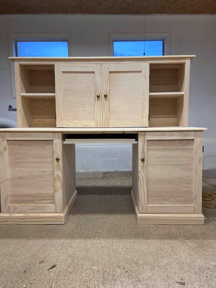 Desk with deals side hutch